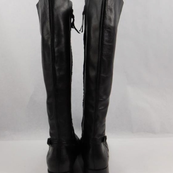 Ralph Lauren Tall Black Flat Boots Women Size 10 - Picture 4 of 11